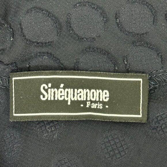 Sinéquanone Paris Semi Sheer Swiss Dot Blouse Navy - Picture 4 of 9